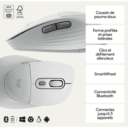 Souris sans fil LOGITECH M850 L OFFWHITE