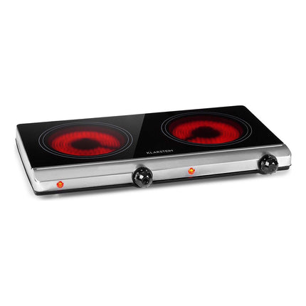 Domino vitrocéramique KLARSTEIN Cookbuddy 2 zones 2400W 5 vitesses inox