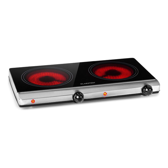 Domino vitrocéramique KLARSTEIN Cookbuddy 2 zones 2400W 5 vitesses inox