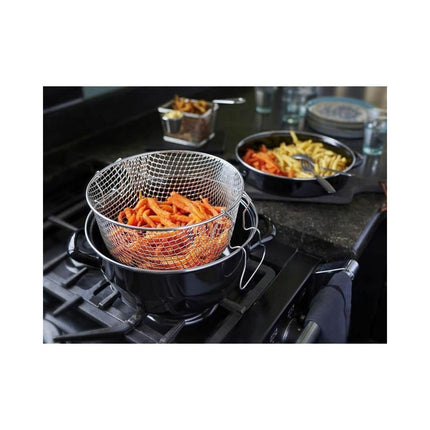 Friteuse BAUMALU email noire avec couvercle