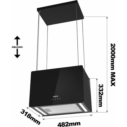 Hotte décorative îlot CIARRA CD4850B