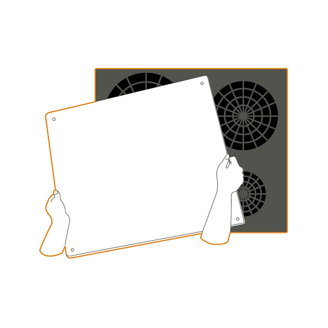 Planche de protection cuisson PEBBLY pour plaque 57x50cm, noire