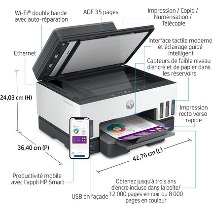 Imprimante jet d'encre HP Smart Tank