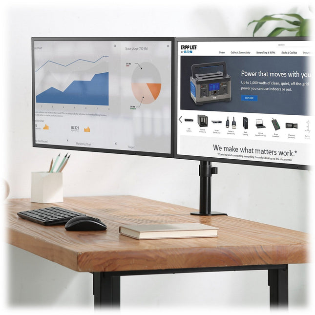 Support ordinateur portable EATON 2 écrans bras flexibles et indépendants