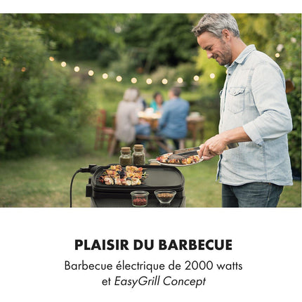 Barbecue électrique KLARSTEIN Gatsby 2000W - 20x32cm - Beige
