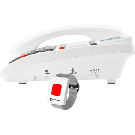 Téléphone sans fil GEEMARC Téléphone Fixe Senior avec Bracelet SOS