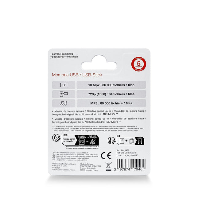 Clé USB ESSENTIELB 256Go USB 3.2