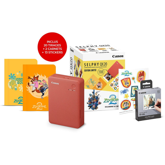 Imprimante photo portable CANON SELPHY QX20 Edition Zootopie 2 Reconditionné