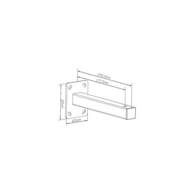 Support mural TV KIMEX Equerres de fixation écran de projection