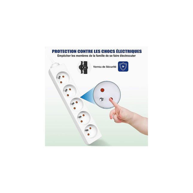 Multiprise KOMELEC Multiprise électrique 4 prises blanche