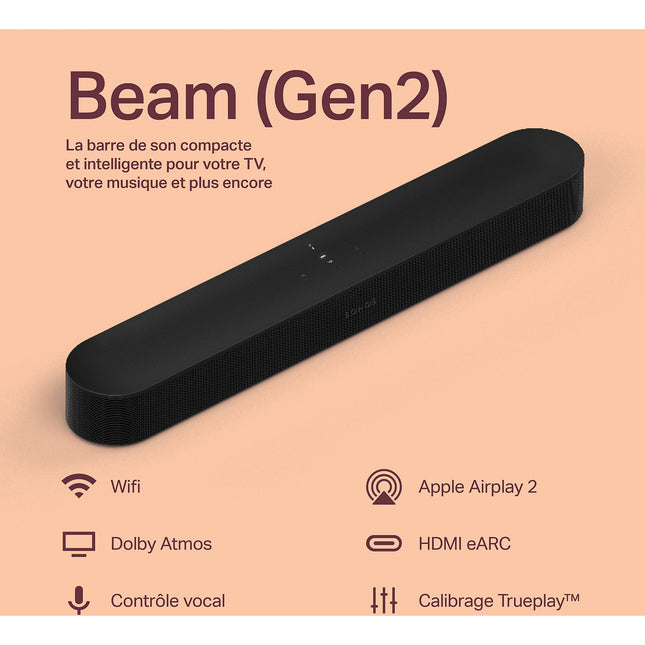Barre de son SONOS Beam 2