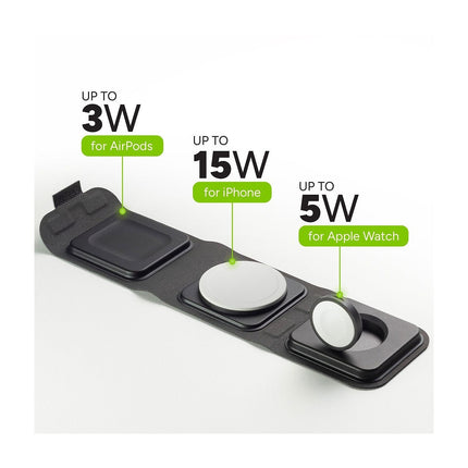 Chargeur induction MOPHIE Chargeur de voyage 3 en 1 sans fil