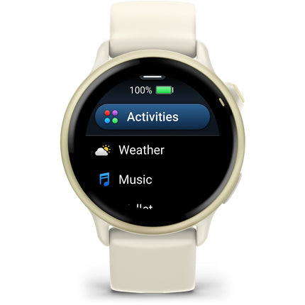 Montre sport GARMIN Vivoactive 6 Forme et santé GPS AMOLED BT Wi-Fi 42 mm Lunar Gold