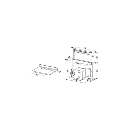 Hotte plan de travail AIRLUX AHR660BK