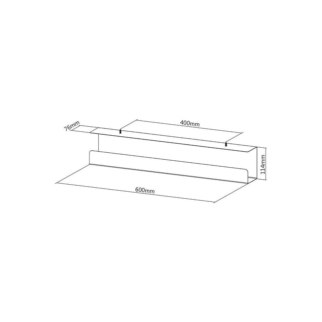 Goulotte range-câbles KIMEX Passe-câbles de bureau 60 cm Noir
