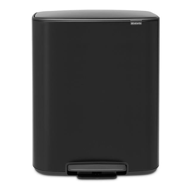 Poubelle de cuisine tri sélectif BRABANTIA à Pédale Bo 2X30L Matt Black