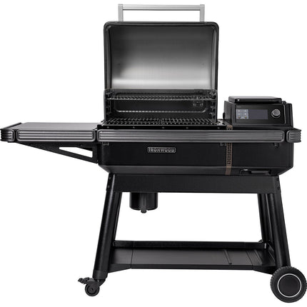 Barbecue pellet LE MARQUIER IRONWOOD noir sur chariot 76 cm