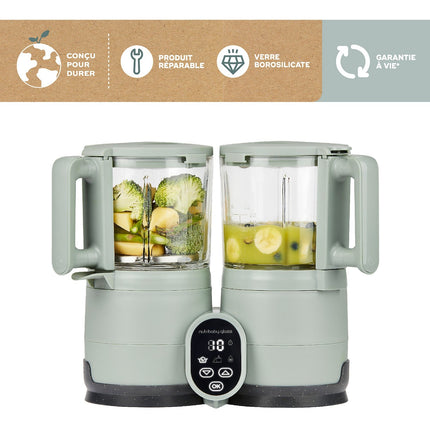 Mixeur Cuiseur Bébé BABYMOOV Nutriglass Celadon Green