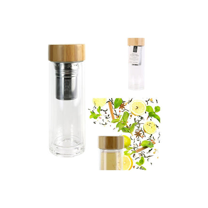 Bouteille COOK CONCEPT de transport double paroi infuseur à thé