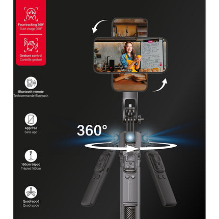 Trépied TNB Influence pro suivi visage 360