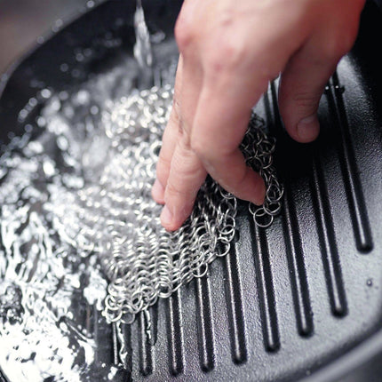 Eponges VICTORIA COOKWARE Fonte en Acier Inoxydable Cotte Mailles