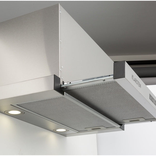Hotte casquette KLARSTEIN Vinea casquette 60cm 610m³/h CEE A inox