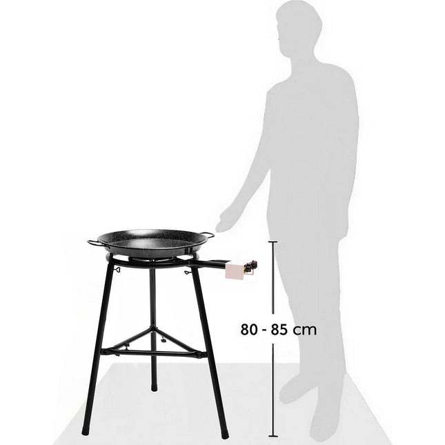 Réchaud gaz BRIEBE MEDIUM Set Paella Brûleur +Poêle+Support