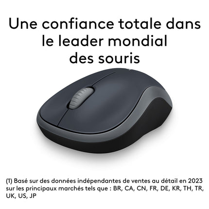 Souris sans fil LOGITECH M185 Swift Grey