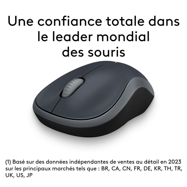 Souris sans fil LOGITECH M185 Swift Grey