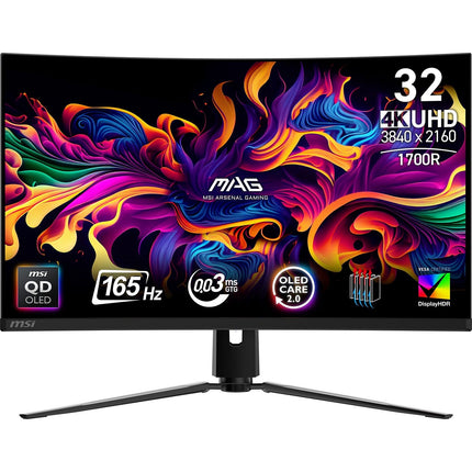 Ecran PC Gamer MSI MAG 321CUP 32" Incurvé 4K 165Hz QD-OLED HDR True Black 400 HDMI 2.1 USB-C 15W