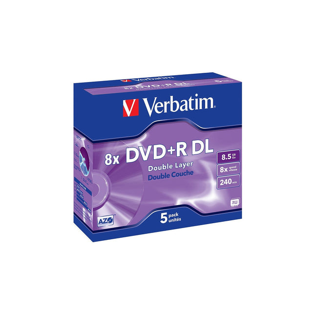 DVD vierge VERBATIM DVD+R Double 8.5GO 5PK Double layer 8x