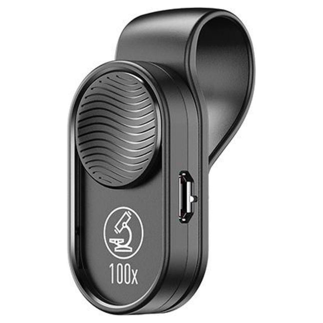 Objectif smartphone AVIZAR Zoom 100X + Anneau LED 30mAh - Noir