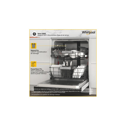 Lave vaisselle 60 cm WHIRLPOOL WH3FB14BN71X