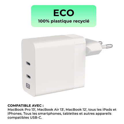 Chargeur secteur XTREMEMAC USB-C 60W MacBook Pro 13''