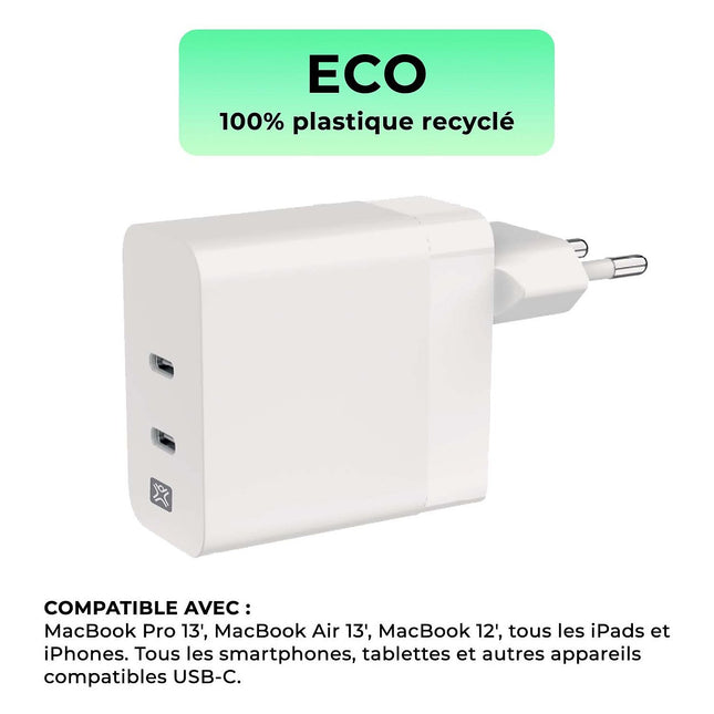 Chargeur secteur XTREMEMAC USB-C 60W MacBook Pro 13''