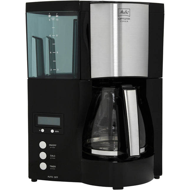 Cafetière programmable MELITTA Optima Timer Noir Acier Brossé