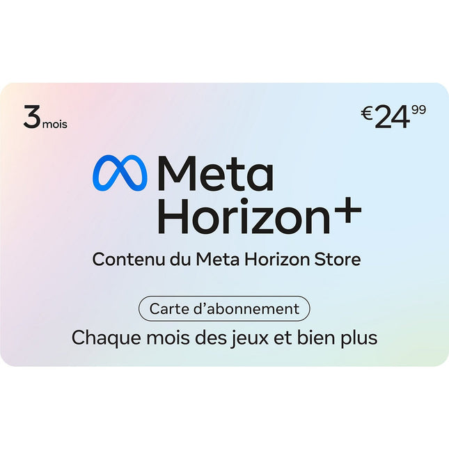Carte cadeau META META HORIZON 3Mois