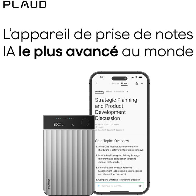 DICTAPHONE PLAUD Note Pro Argent