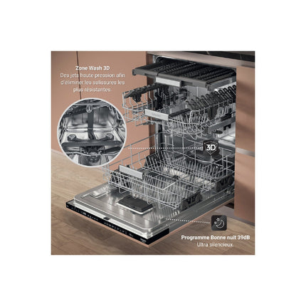 Lave vaisselle encastrable HOTPOINT H7IHP40L MaxiSpace