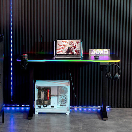 Bureau gamer AMSTRAD AMS-DESK120T-LED-VORTEX