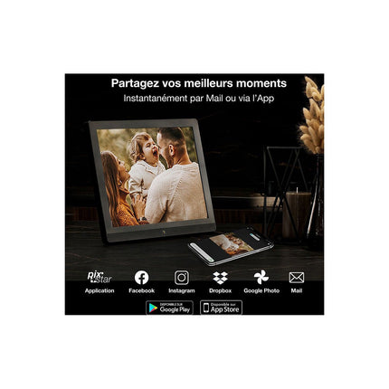 Cadre photo connecté PIXSTAR Cadre Photo Numérique Connecté 15 Pouces