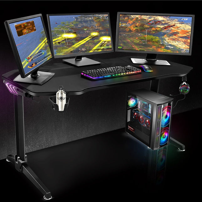 Bureau gamer SPIRIT OF GAMER HEADQUARTER 400 - RGB - Grande tail