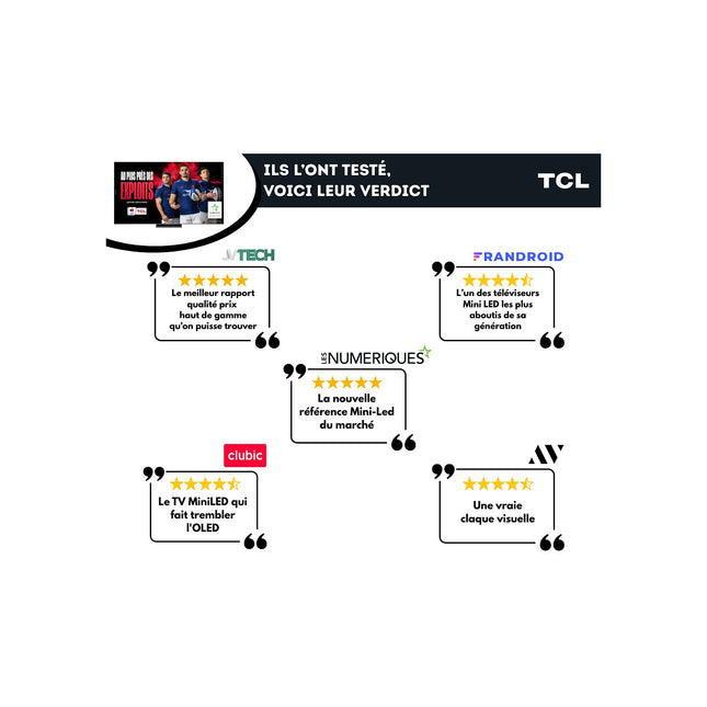 TV Mini LED TCL 55C89K 2025-55 pouces (139cm)