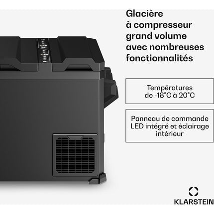 KLARSTEIN Arctiq Duo compresseur 43L 78 cm Noir