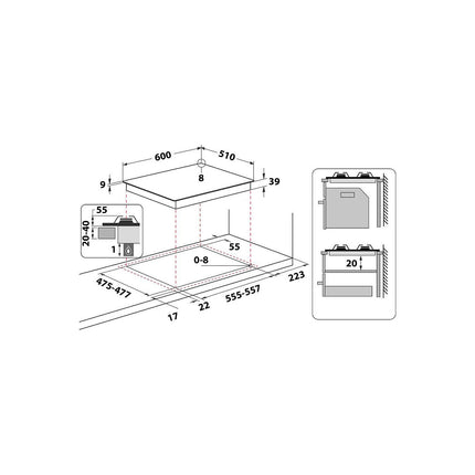 Plaque gaz HOTPOINT PCN641T/IX/HA