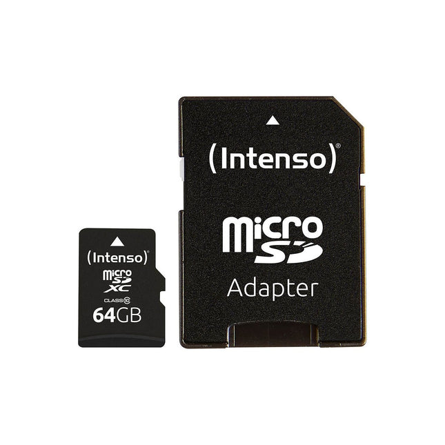 Carte Micro SD INTENSO 64 Go classe 10 + adaptateur
