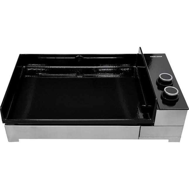 Plancha gaz FORGE ADOUR Premium 60 Inox 2brûleurs à poser, 58.5x40.5 cm