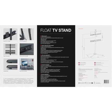 Pied TV ONE FOR ALL Sur pied orientable 360 jusqu'a 90''