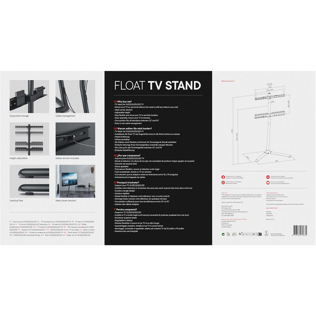 Pied TV ONE FOR ALL Sur pied orientable 360 jusqu'a 90''