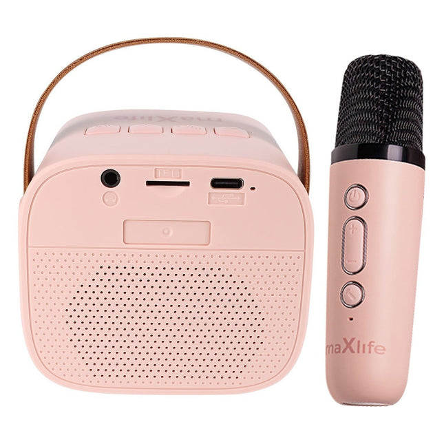 Enceinte PC MAXLIFE Enceinte Bluetooth + Micro Sans Fil Rose